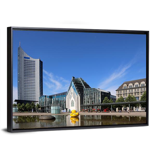 Leipzig City Saxony Canvas Wall Art-5 Horizontal-Gallery Wrap-22" x 12"-Tiaracle