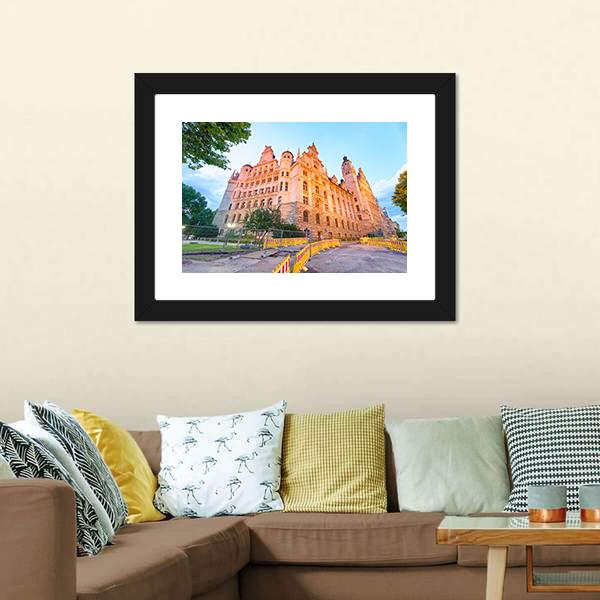 Leipzig Neues Rathaus Canvas Wall Art-3 Horizontal-Gallery Wrap-25" x 16"-Tiaracle