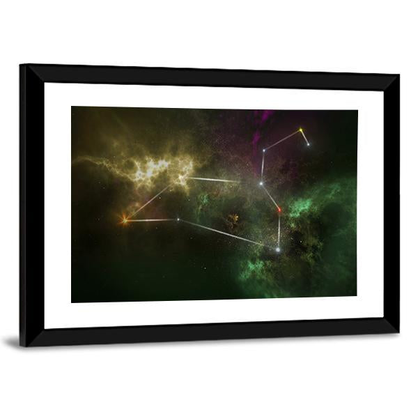 Leo Constellation Canvas Wall Art-3 Horizontal-Gallery Wrap-25" x 16"-Tiaracle