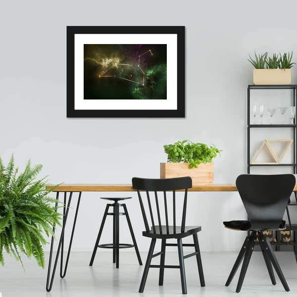 Leo Constellation Canvas Wall Art-3 Horizontal-Gallery Wrap-25" x 16"-Tiaracle