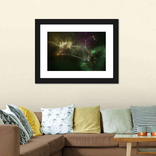 Leo Constellation Canvas Wall Art-3 Horizontal-Gallery Wrap-25" x 16"-Tiaracle