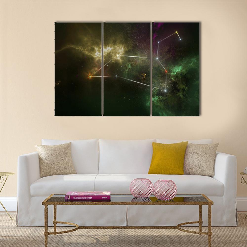 Leo Constellation Canvas Wall Art-3 Horizontal-Gallery Wrap-25" x 16"-Tiaracle
