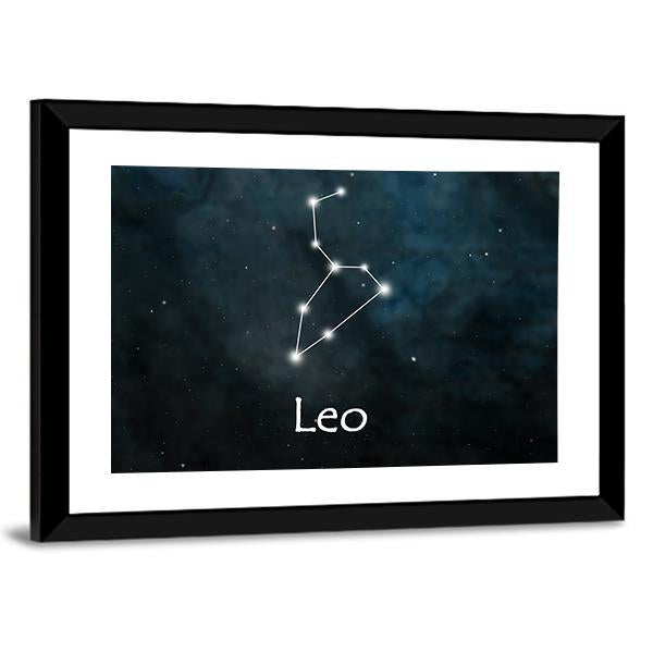 Leo Horoscope Constellation Canvas Wall Art-5 Horizontal-Gallery Wrap-22" x 12"-Tiaracle