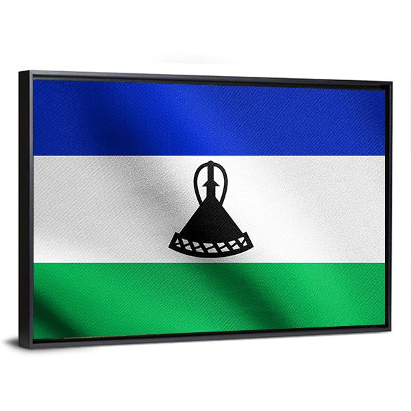 Lesotho Flag Canvas Wall Art-5 Horizontal-Gallery Wrap-22" x 12"-Tiaracle