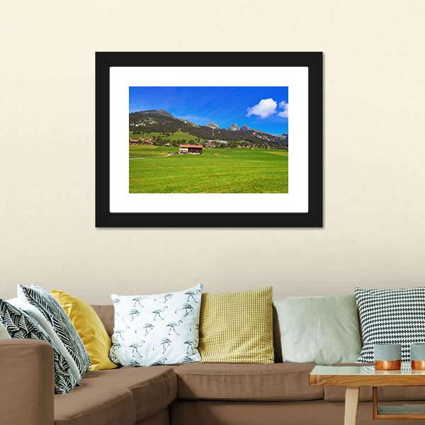 Leysin In Alps Switzerland Canvas Wall Art-3 Horizontal-Gallery Wrap-25" x 16"-Tiaracle
