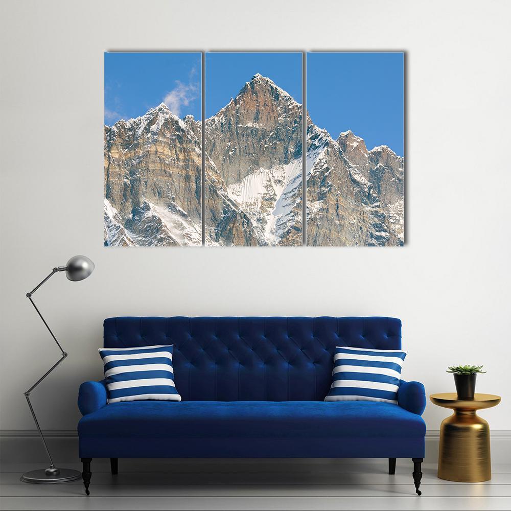 Lhotse Peak In Nepal Canvas Wall Art-3 Horizontal-Gallery Wrap-25" x 16"-Tiaracle
