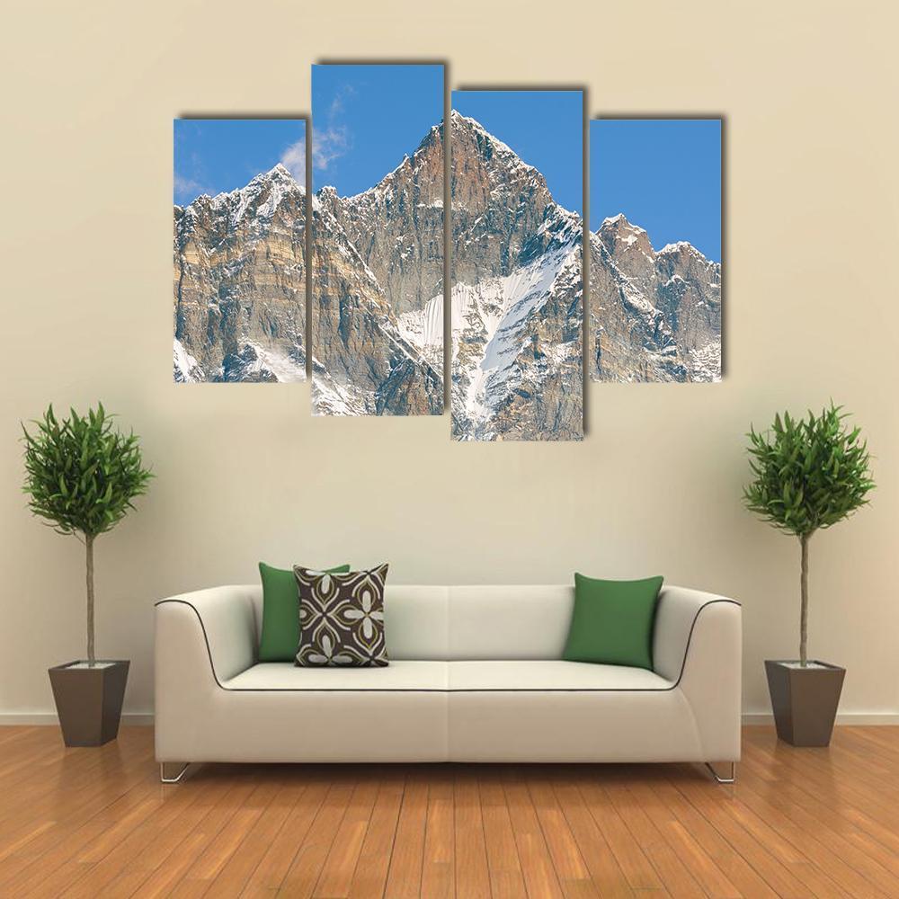 Lhotse Peak In Nepal Canvas Wall Art-4 Pop-Gallery Wrap-34" x 20"-Tiaracle