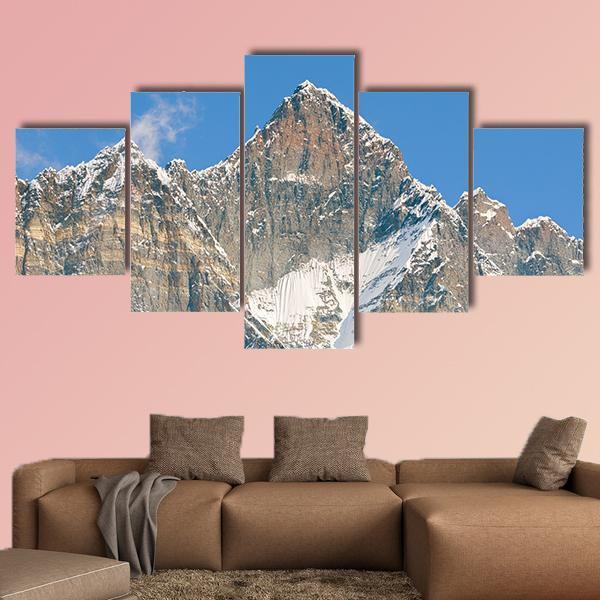 Lhotse Peak In Nepal Canvas Wall Art-5 Star-Gallery Wrap-42" x 21"-Tiaracle