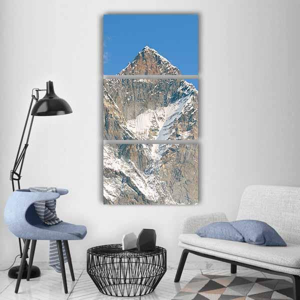 Lhotse Peak In Nepal Vertical Canvas Wall Art-1 Vertical-Gallery Wrap-12" x 24"-Tiaracle