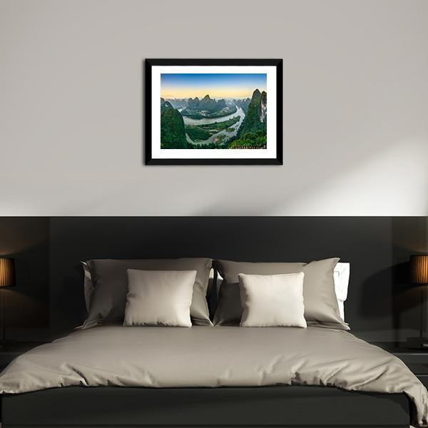Li River In Xingping Panoramic Canvas Wall Art-1 Piece-36" x 12"-Tiaracle