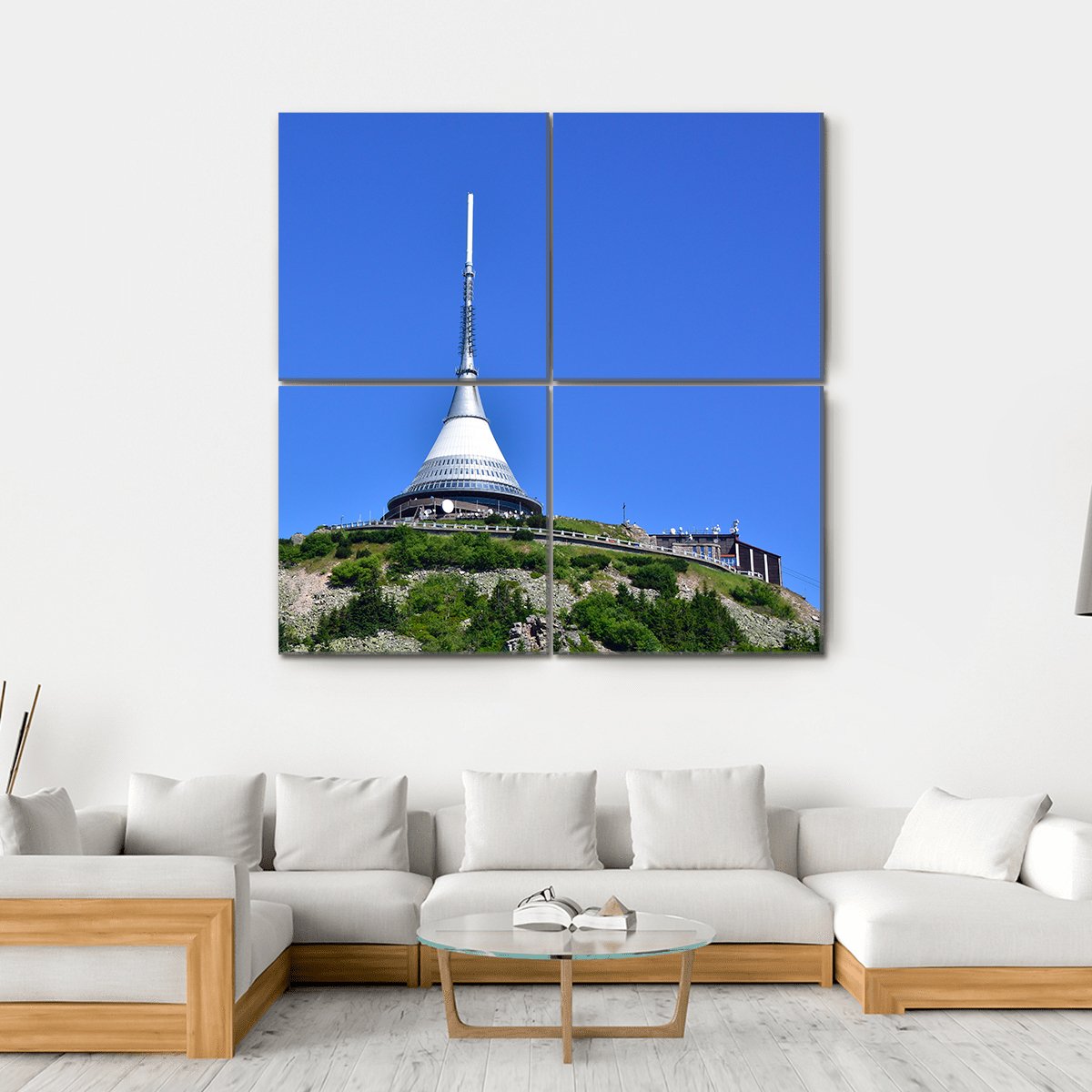 Liberec In The North Of The Czech Republic Canvas Wall Art-4 Square-Gallery Wrap-17" x 17"-Tiaracle