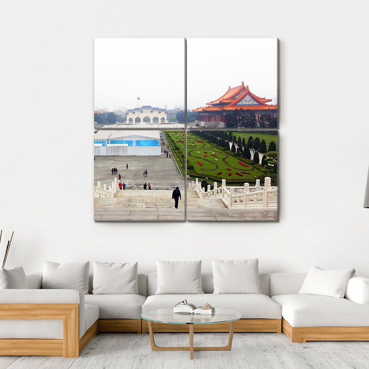 Liberty Square Of Taipei Canvas Wall Art-4 Square-Gallery Wrap-17" x 17"-Tiaracle