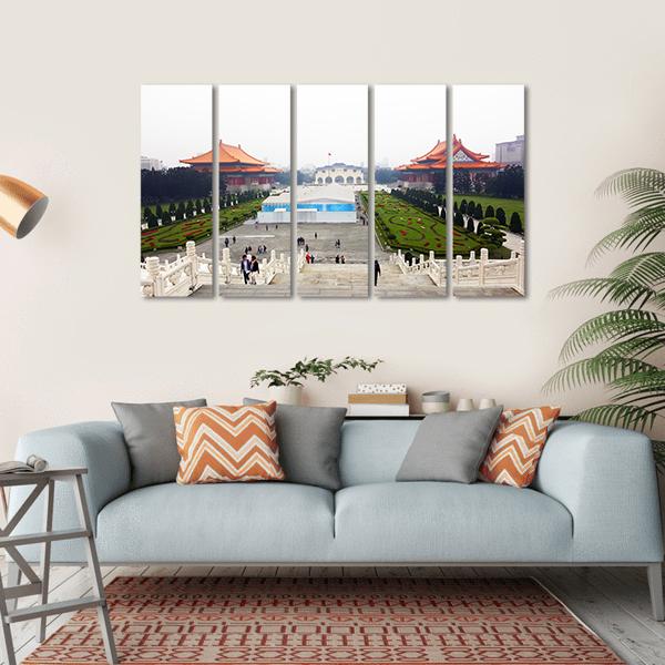 Liberty Square Of Taipei Canvas Wall Art-5 Horizontal-Gallery Wrap-22" x 12"-Tiaracle