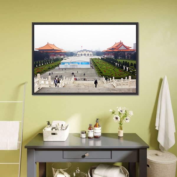 Liberty Square Of Taipei Canvas Wall Art-1 Piece-Floating Frame-24" x 16"-Tiaracle