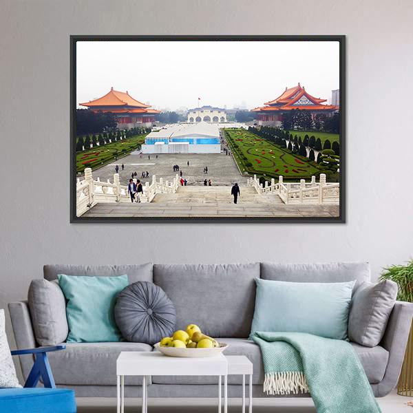 Liberty Square Of Taipei Canvas Wall Art-5 Horizontal-Gallery Wrap-22" x 12"-Tiaracle