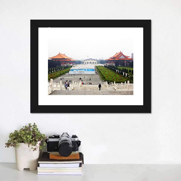 Liberty Square Of Taipei Canvas Wall Art-1 Piece-Framed Print-20" x 16"-Tiaracle