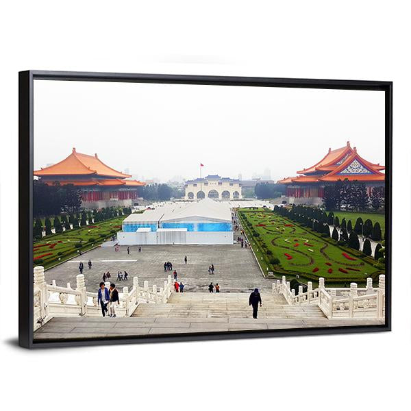Liberty Square Of Taipei Canvas Wall Art-5 Horizontal-Gallery Wrap-22" x 12"-Tiaracle