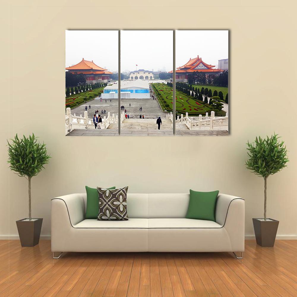 Liberty Square Of Taipei Canvas Wall Art-3 Horizontal-Gallery Wrap-37" x 24"-Tiaracle