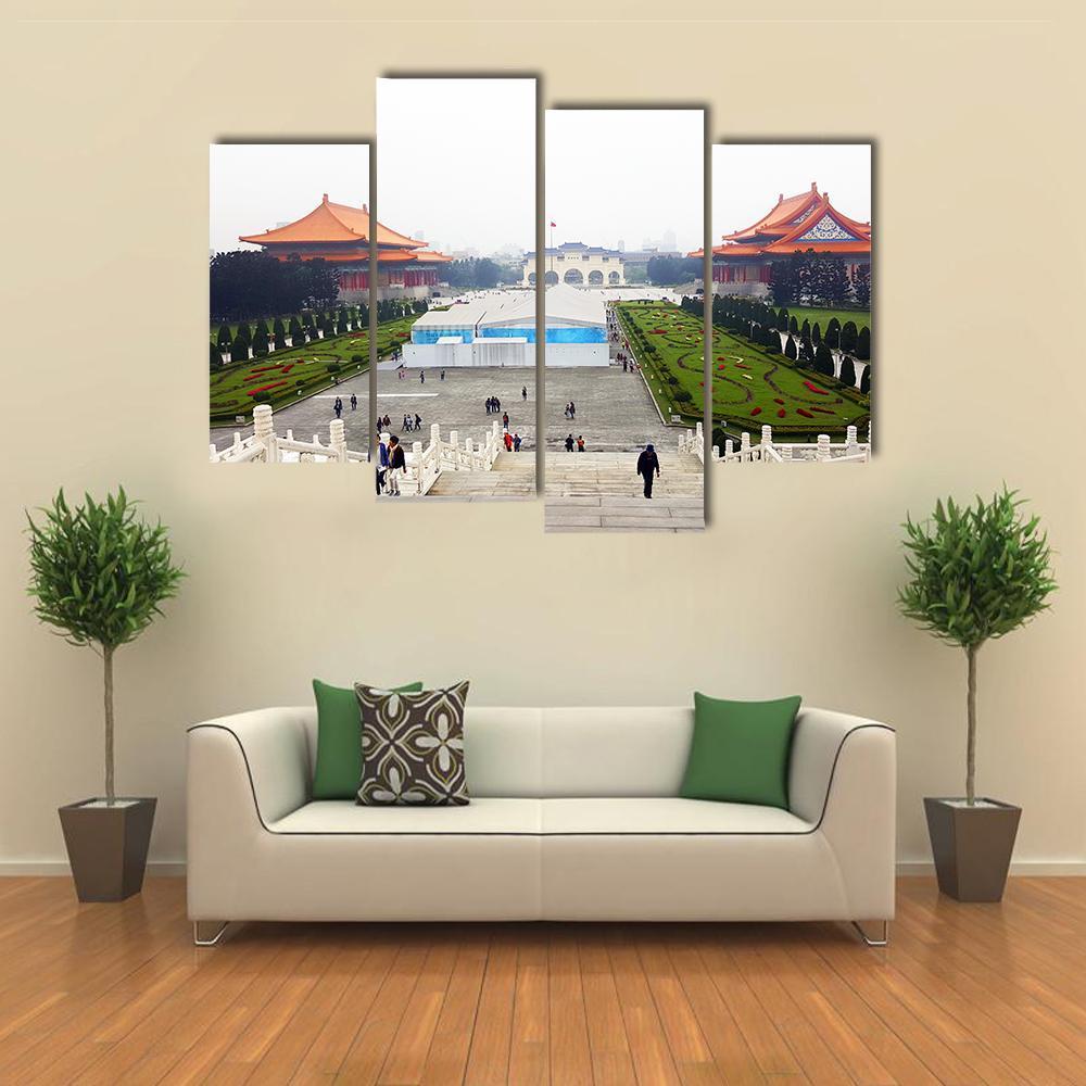 Liberty Square Of Taipei Canvas Wall Art-4 Pop-Gallery Wrap-50" x 32"-Tiaracle