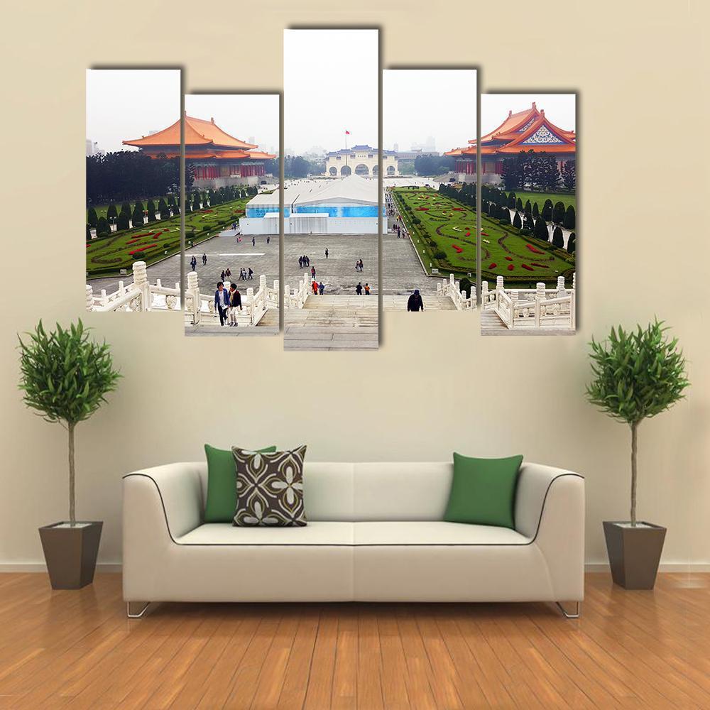 Liberty Square Of Taipei Canvas Wall Art-5 Pop-Gallery Wrap-47" x 32"-Tiaracle