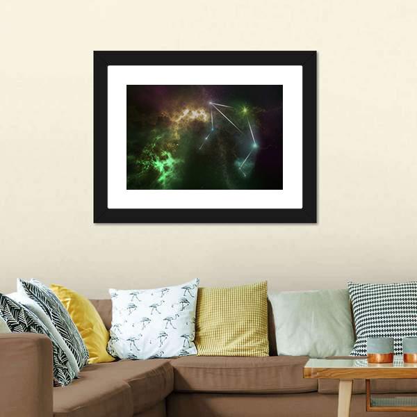 Libra Constellation Canvas Wall Art-5 Horizontal-Gallery Wrap-22" x 12"-Tiaracle