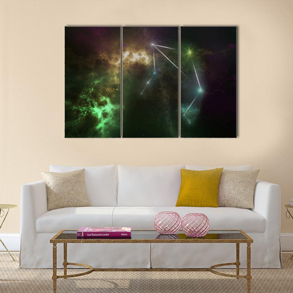 Libra Constellation Canvas Wall Art-3 Horizontal-Gallery Wrap-25" x 16"-Tiaracle