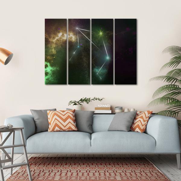 Libra Constellation Canvas Wall Art-4 Horizontal-Gallery Wrap-34" x 24"-Tiaracle