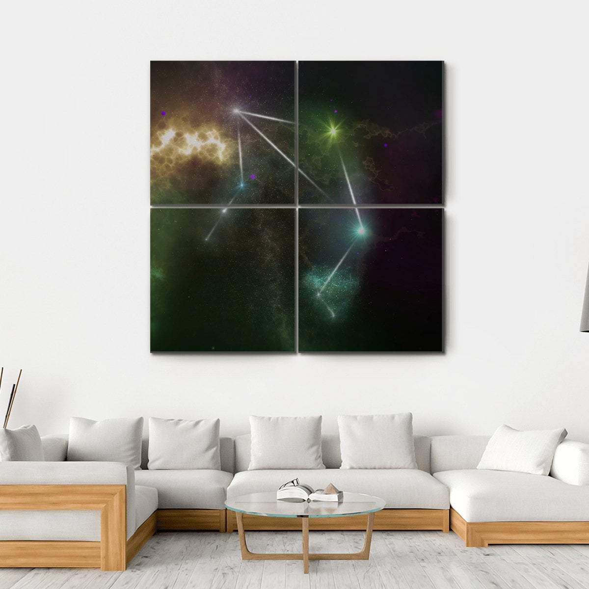 Libra Constellation Canvas Wall Art-4 Square-Gallery Wrap-17" x 17"-Tiaracle