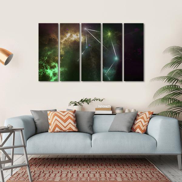 Libra Constellation Canvas Wall Art-5 Horizontal-Gallery Wrap-22" x 12"-Tiaracle