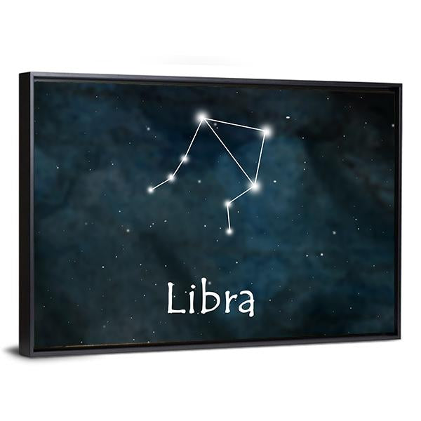Libra Horoscope Constellation Canvas Wall Art-5 Horizontal-Gallery Wrap-22" x 12"-Tiaracle