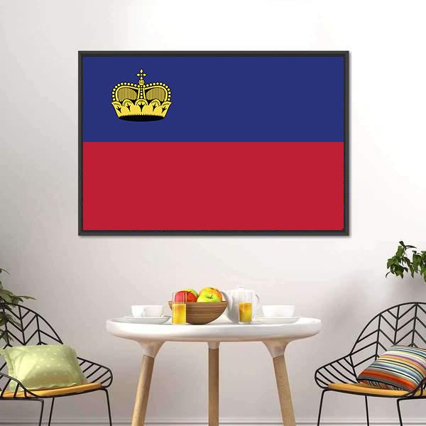 Liechtenstein Flag Canvas Wall Art-5 Horizontal-Gallery Wrap-22" x 12"-Tiaracle