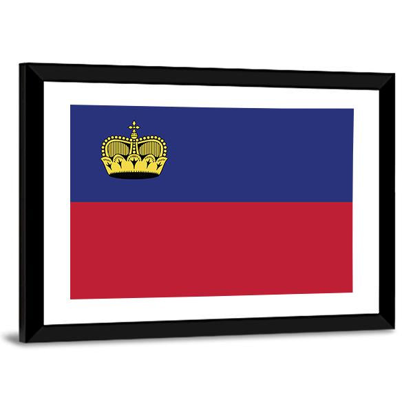 Liechtenstein Flag Canvas Wall Art-5 Horizontal-Gallery Wrap-22" x 12"-Tiaracle