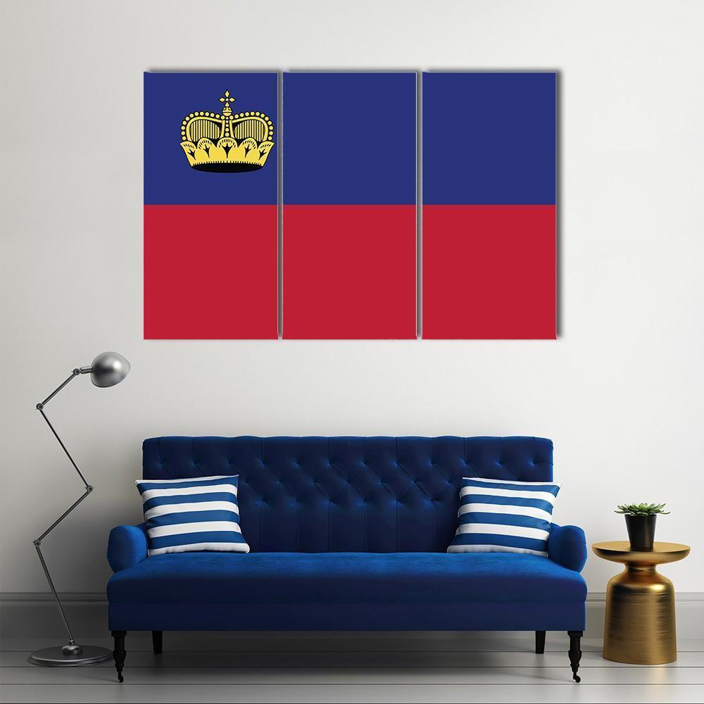 Liechtenstein Flag Canvas Wall Art-3 Horizontal-Gallery Wrap-37" x 24"-Tiaracle