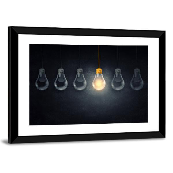 Light Bulbs Canvas Wall Art-5 Horizontal-Gallery Wrap-22" x 12"-Tiaracle