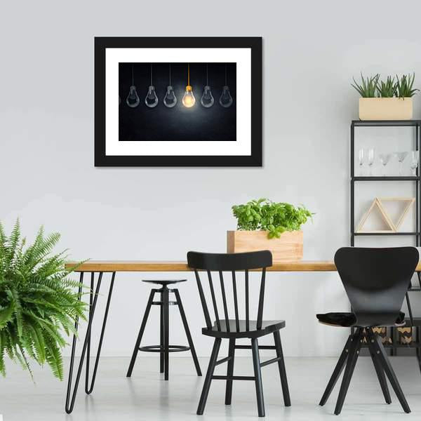 Light Bulbs Canvas Wall Art-3 Horizontal-Gallery Wrap-25&quot; x 16&quot;-Tiaracle