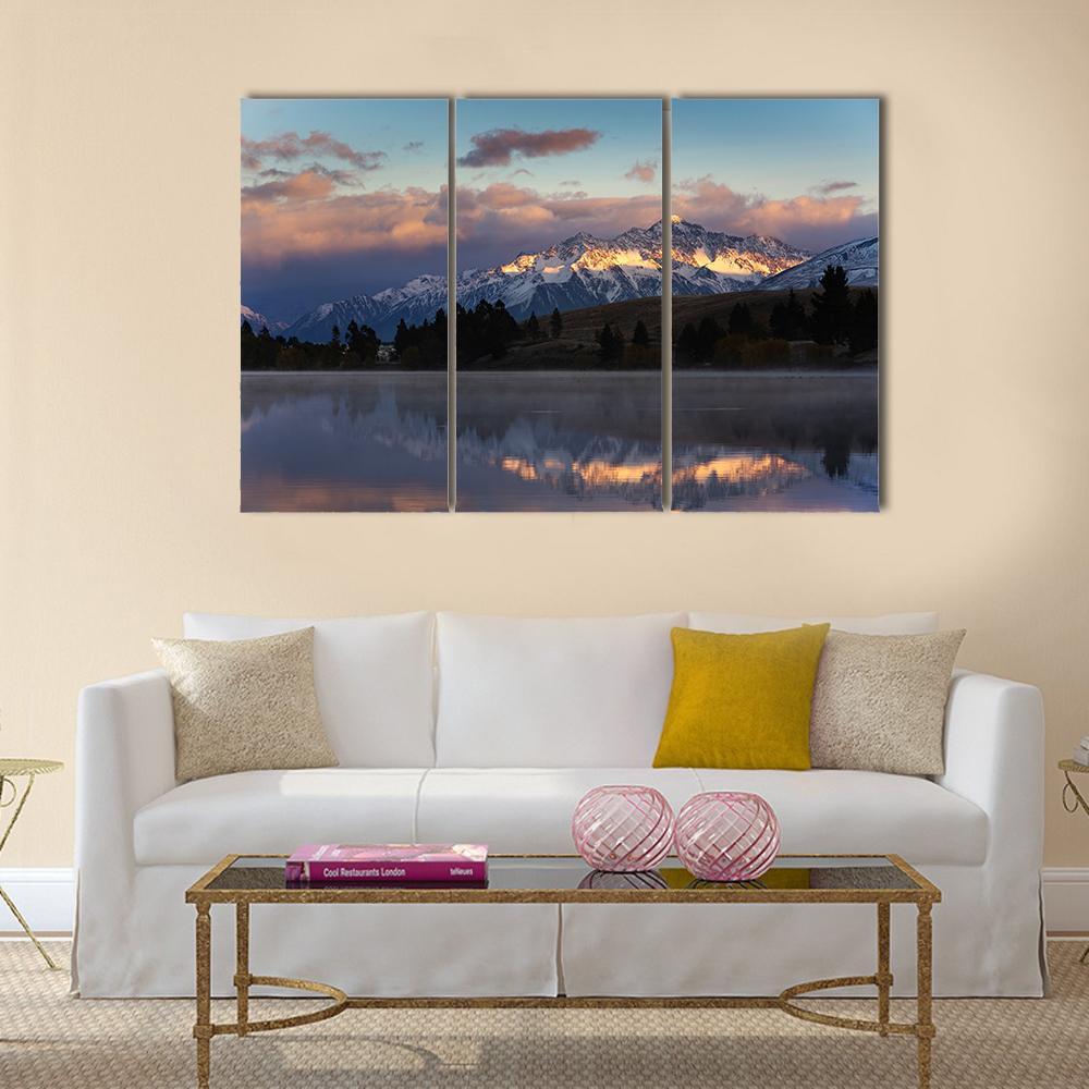 Lake Camp New Zealand Canvas Wall Art-3 Horizontal-Gallery Wrap-37" x 24"-Tiaracle