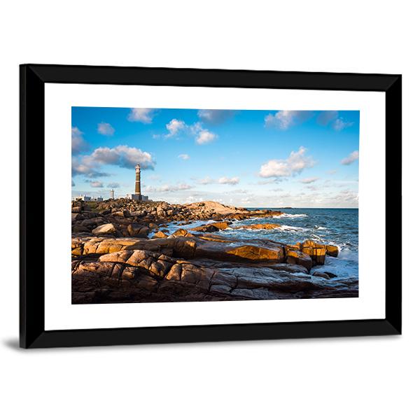 Lighthouse In Cabo Polonio Panoramic Canvas Wall Art-1 Piece-36" x 12"-Tiaracle