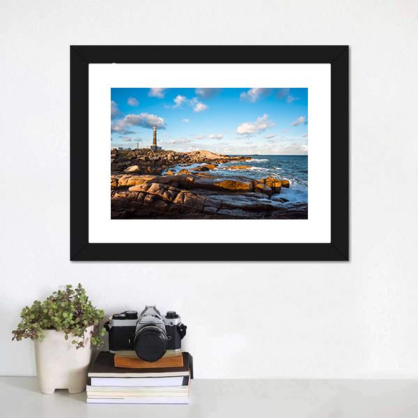 Lighthouse In Cabo Polonio Panoramic Canvas Wall Art-1 Piece-36" x 12"-Tiaracle