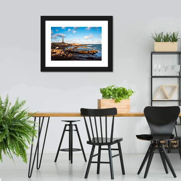 Lighthouse In Cabo Polonio Panoramic Canvas Wall Art-1 Piece-36" x 12"-Tiaracle