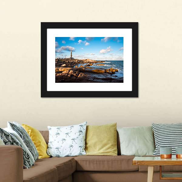 Lighthouse In Cabo Polonio Panoramic Canvas Wall Art-1 Piece-36" x 12"-Tiaracle