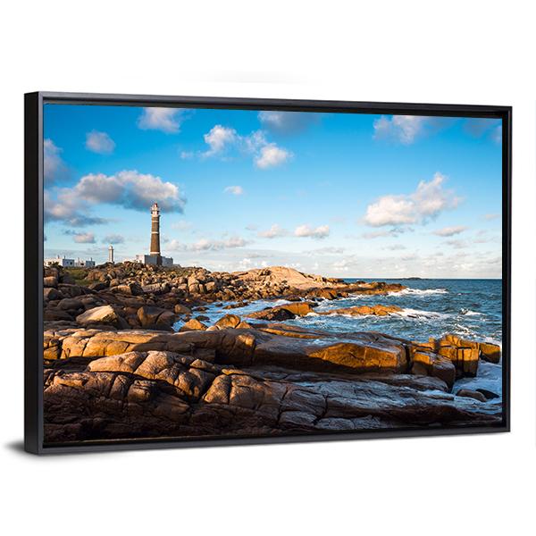 Lighthouse In Cabo Polonio Panoramic Canvas Wall Art-1 Piece-36" x 12"-Tiaracle