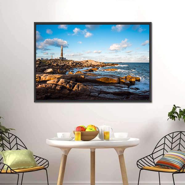 Lighthouse In Cabo Polonio Panoramic Canvas Wall Art-1 Piece-36" x 12"-Tiaracle