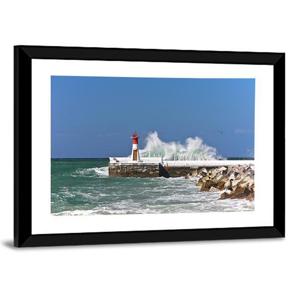 Lighthouse In Cape Town Canvas Wall Art-3 Horizontal-Gallery Wrap-25" x 16"-Tiaracle