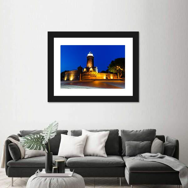 Lighthouse In Kolobrzeg Canvas Wall Art-3 Horizontal-Gallery Wrap-25" x 16"-Tiaracle