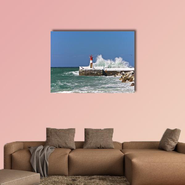 Lighthouse In Cape Town Canvas Wall Art-1 Piece-Gallery Wrap-48" x 32"-Tiaracle