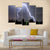 Lightning In Summer Storm Canvas Wall Art-5 Pop-Gallery Wrap-47" x 32"-Tiaracle