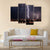 Lightning Storm Over City Canvas Wall Art-4 Pop-Gallery Wrap-50" x 32"-Tiaracle