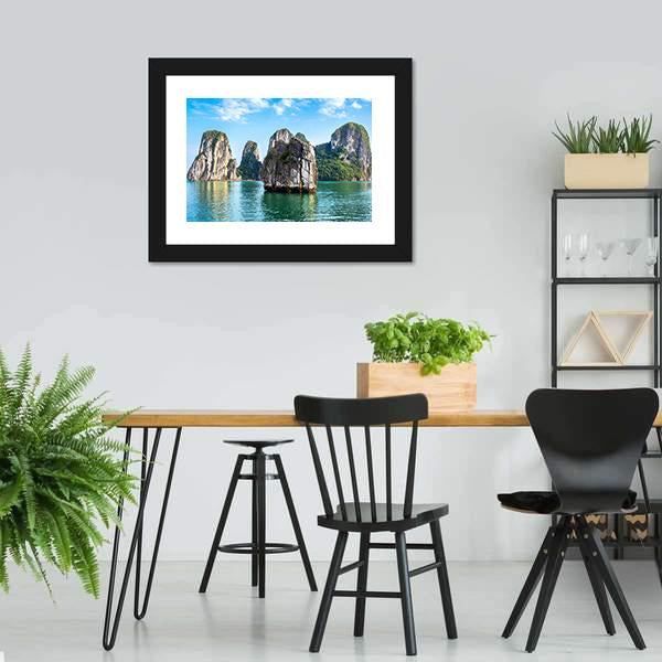 Limestone Islands Canvas Wall Art-5 Horizontal-Gallery Wrap-22" x 12"-Tiaracle