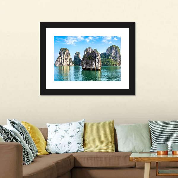 Limestone Islands Canvas Wall Art-3 Horizontal-Gallery Wrap-25" x 16"-Tiaracle