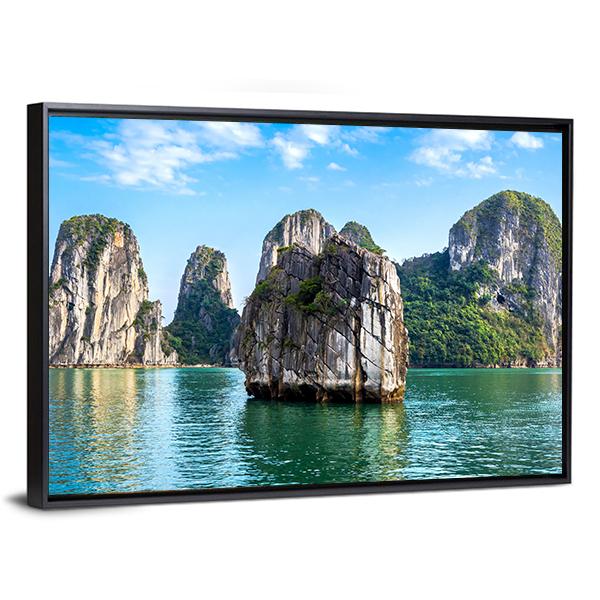 Limestone Islands Canvas Wall Art-5 Horizontal-Gallery Wrap-22" x 12"-Tiaracle